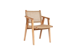 Cadeira Com Braços Dkd Home Decor Bege Natural 55 X 60 X 85 Cm