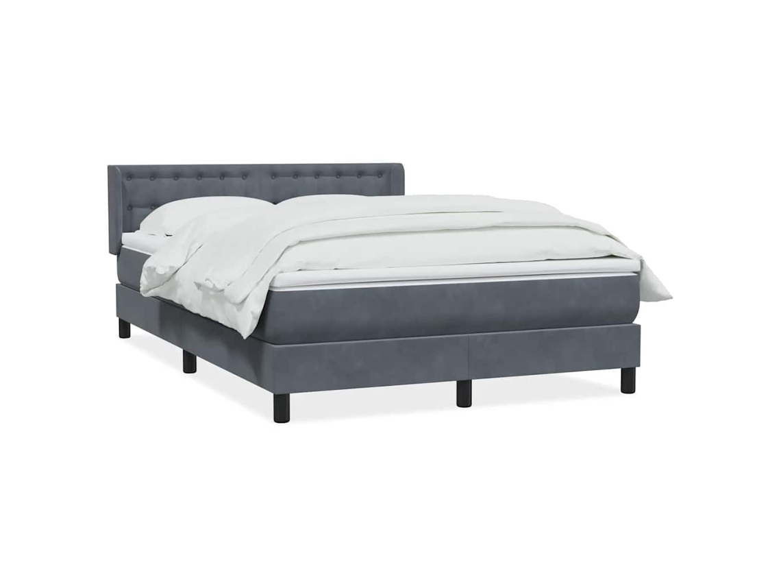Box Spring Bed, Box Spring Beds Vidaxl Cinzeto Veludo (160 X 210 Cm)