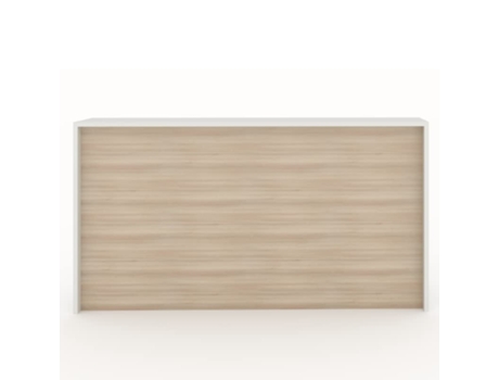 Balcão de Receção e Escritório. Fácil de Montar e Robusto. Laminado com Frente em Cor de Faia. Fabricado em Espanha 200X105X50 Cm. OFICIT