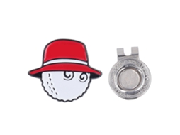Clip Para Chapéu Com Marcador De Bola De Golfe Magnético Anti-roxo Removível Para Homens E Mulheres Vermelho