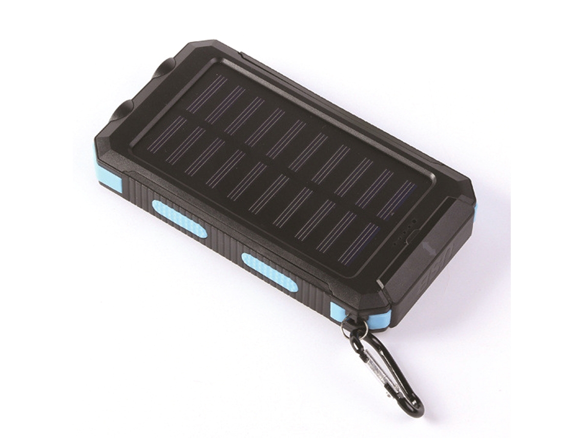 Bateria Solar Portátil 10000mah Resistente Água Lanterna