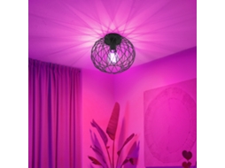 Luz De Teto Preta Para Sala De Jantar Candeeiro Gaiola Grade Vintage E27 Refletor De Teto Em Metal Nettlife