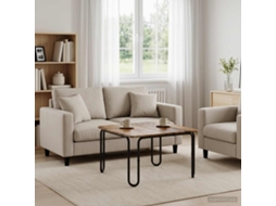 Vidaxl Mesa De Centro Madeira Antiga 100 X 100 X 45 Cm