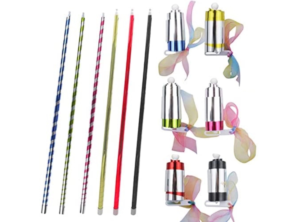Primerox 6 Bastões Mágicos Retráteis Profissionais para Magia e Brincadeira com 93 Cm