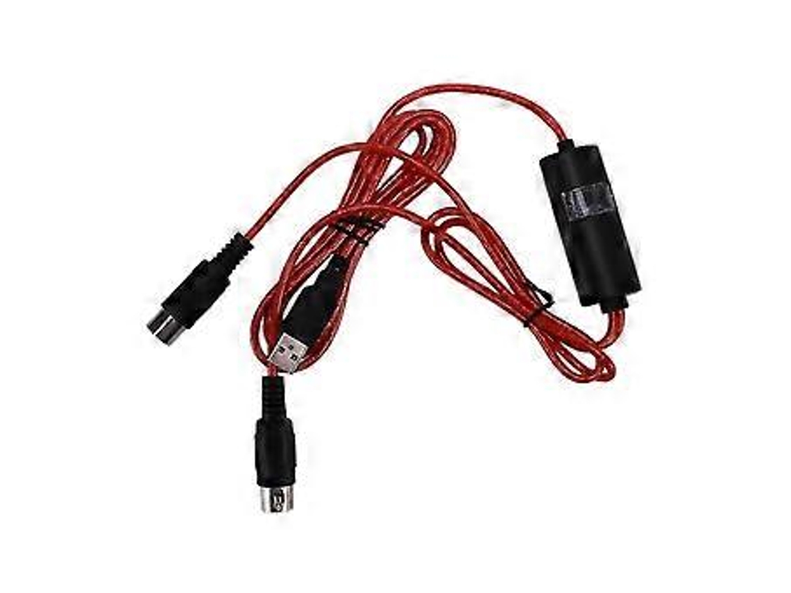 Cabo adaptador de entrada/saída MIDI USB de 5 pinos para laptop, Windows iOS e teclado de piano musical Slowmoose.