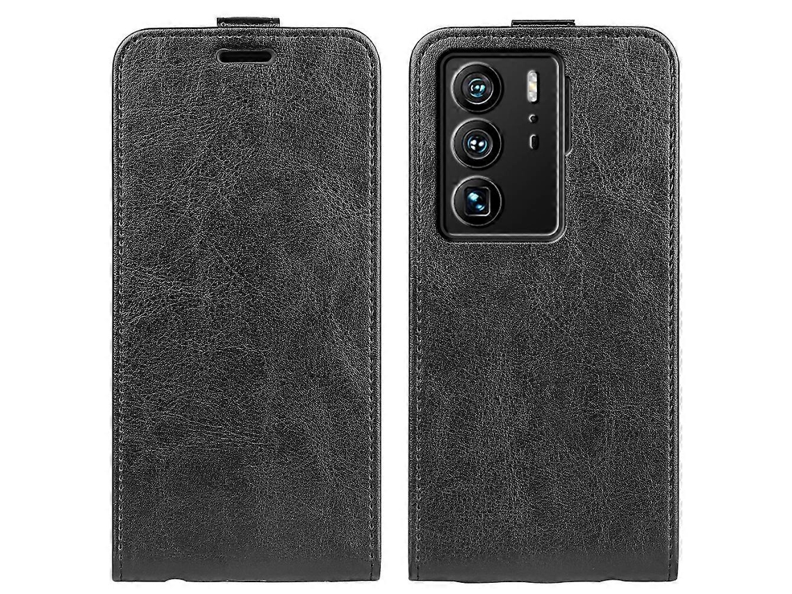 Capa De Couro Com Flip Vertical Com Textura Para Zte Axon 40 Ultra R64