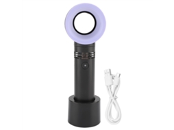 Laxiscreed Ventilador Portátil Sem Fio, Recarregável Usb, Preto, Ideal Para Armazéns No Exterior