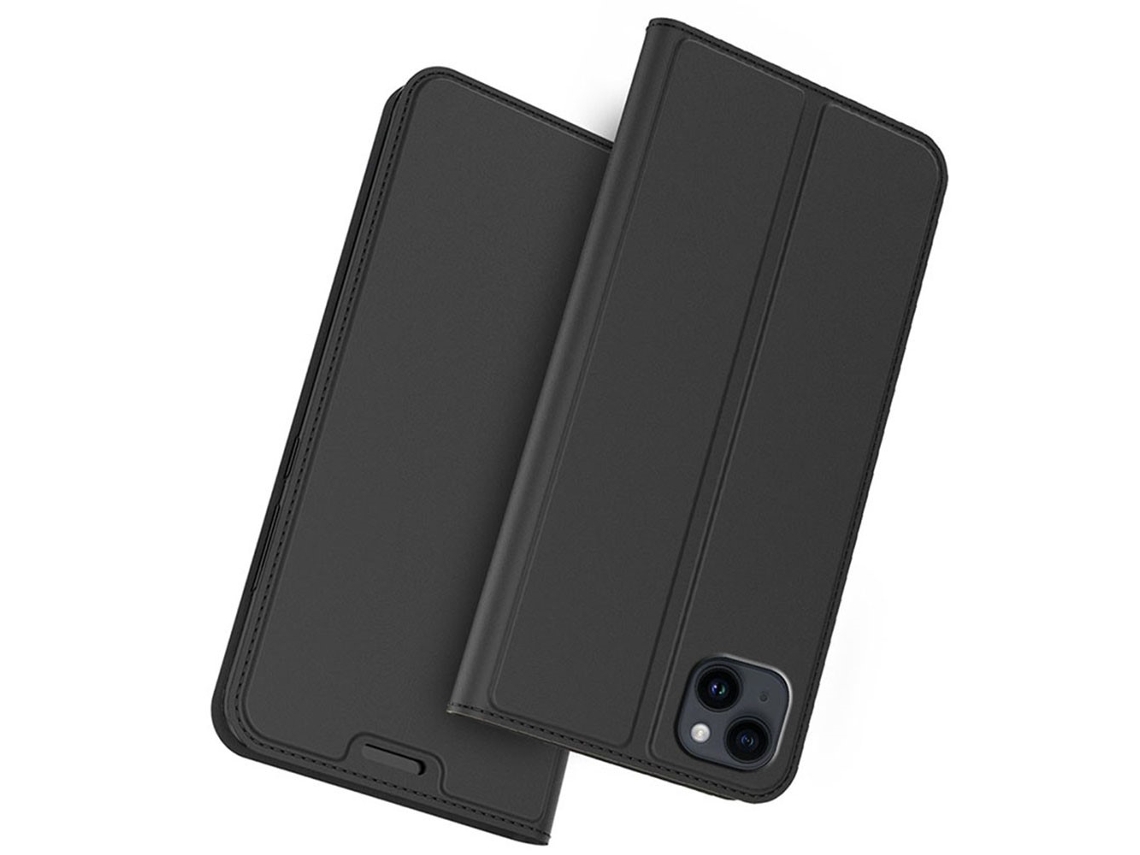 Capa Para Iphone 13 Pele Sintética Magnética Preto