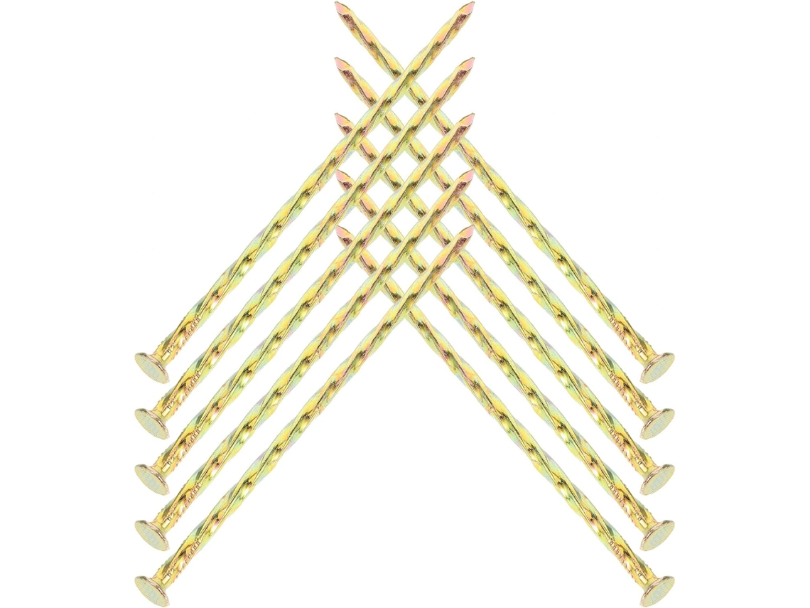 Kit de 10 Estacas de Aço Carbono com Design em Espiral para Fixação de Grama Sintética. Fácil Instalação em Projetos CHABERLU
