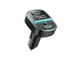 Transmissor Fm YIZHOOD Gz07 Bluetooth 5.4 Wireless Bluetooth Mp3 Player Chamada Mãos-Livres Dual Usb Pd Carregador Rápido Roda de Rolo Preto