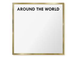 Magnetic Board Around The World For The Living Room Espelharte (50x50 Cm)
