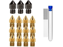 Bicos Extrusores De Impressora 3d Mk8 De Aço Temperado, Latão Durável Para 10 Aquaforge