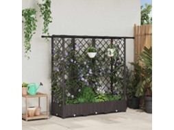 Vidaxl Cama Elevada Com Treliça E Telhado Castanho 164 X 40 X 121 Cm