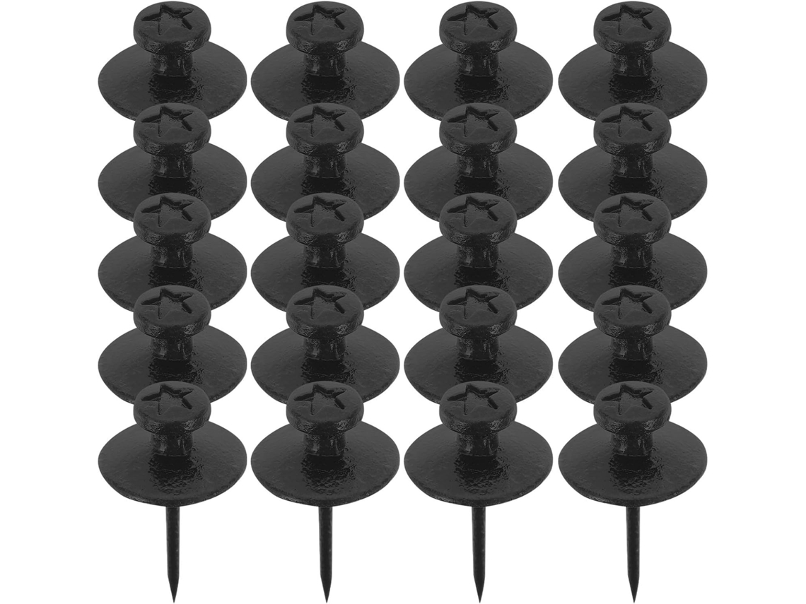 Conjunto De 30 Tachinhas Em Formato Estrela, Feitas De Liga Zinco Preta
