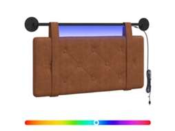 Cabeceira Suspensa com Luz Led Castanho Pu Antigo MAISON EXCLUSIVE