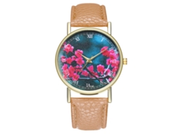 Reloj De Moda Unisex Hombre Mujer Cuarzo Pulsera Beige