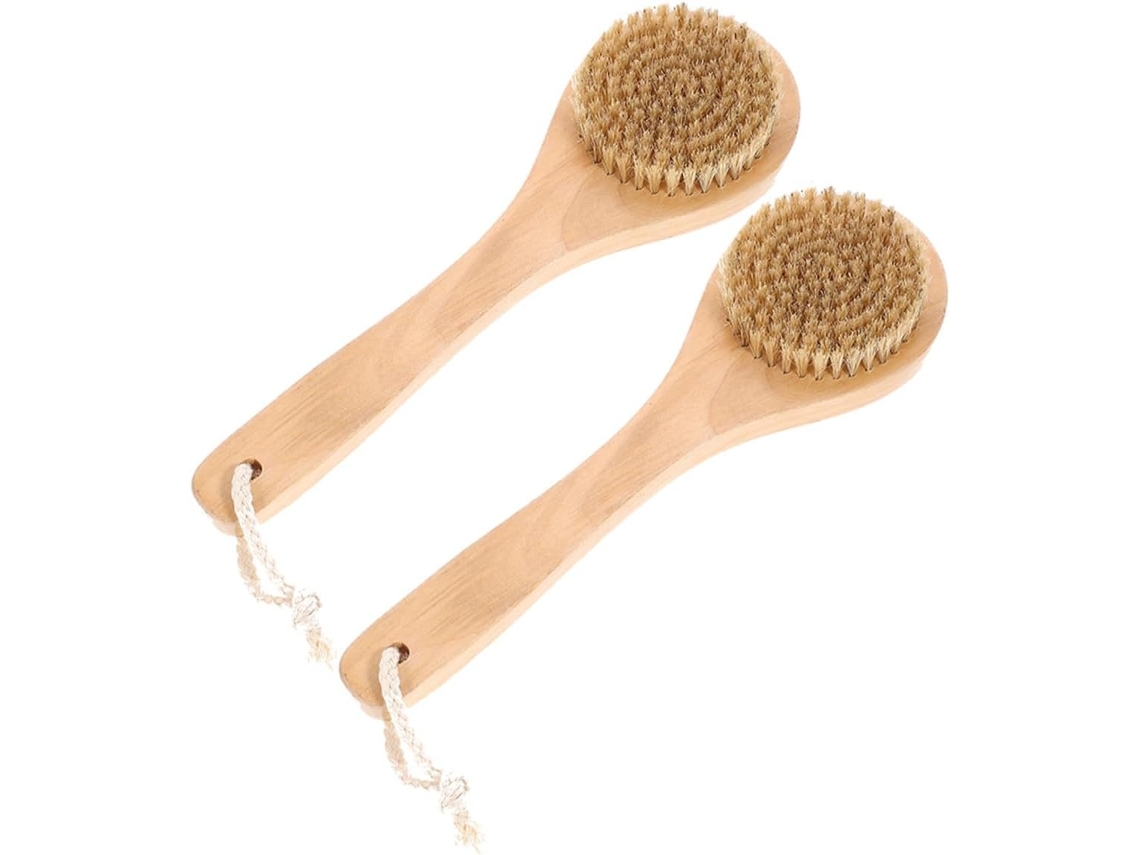 Lurelia Conjunto De 2 Escovas De Massagem Corporal Para Duche, Cerdas Macias, Pega Ergonómica E Massagem Suave