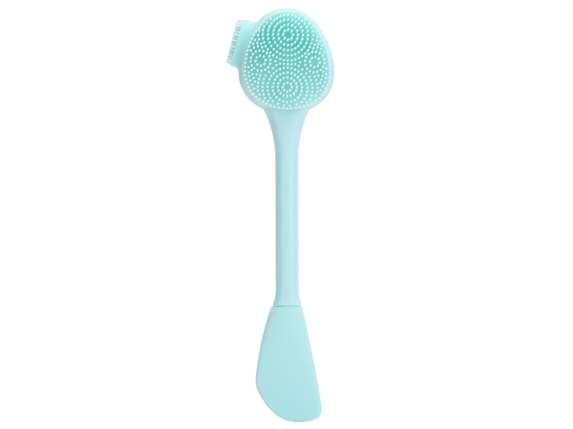 Escova De Limpeza Facial Em Silicone Portátil Cor Verde