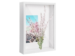 Caixa De Sombra A4, Moldura De Fotos Com 5cm De Profundidade Para Mesa E Parede, Moldura 3d Para Artesanato Branca Aquaforge