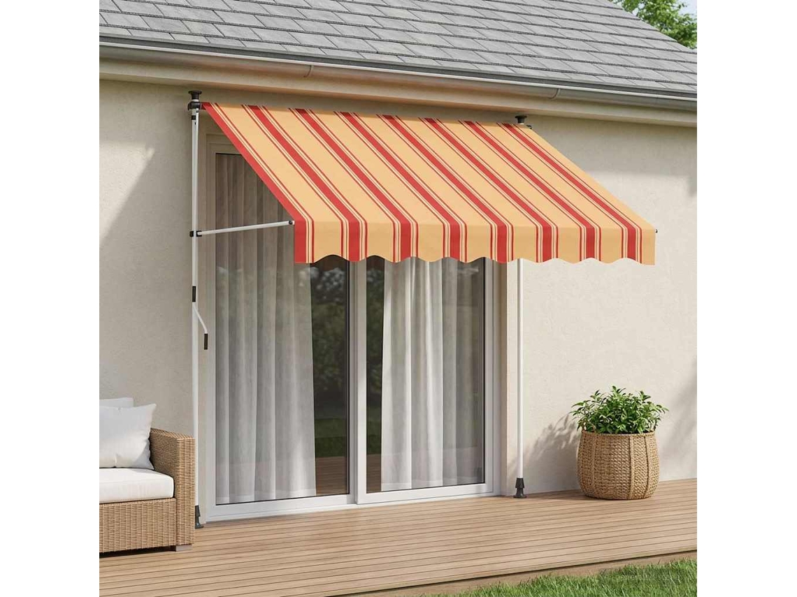 Vidaxl Toldo Retrátil Manual Multicolor 250 X 115 X 300 Cm
