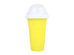 Copo Portátil De Sílica Gel Para Fazer Gelo E Raspadinha, Ideal Smoothies Caseiros, 400ml, Amarelo. -aquaforge