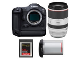 Eos R3 + Rf 70 200mm F/2.8 L Is Usm + 1 Sandisk 512gb Extreme Pro Cfexpress Type B + Canon Lp e19 + Ebook “20 Dicas para Fotos Que Impressionam” CANON