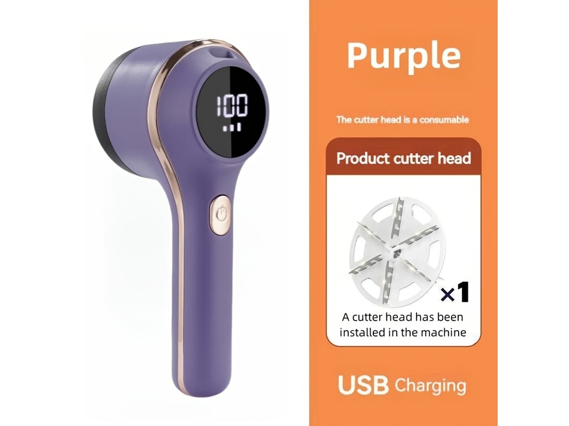 Máquina Elétrica para Remoção de Fiapos e Bolinhas com 3 Velocidades Depiladora Portátil Usb, Multifunções, Moderno, Doméstico, Arrumaçã STELASPLEN