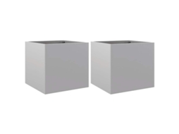 Planter, Planters Vidaxl Prateado Aço (32 X 30 X 29 Cm)