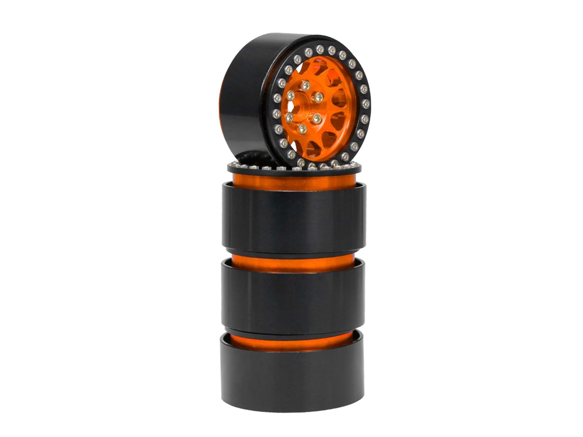 Kit De 4 Aros De Roda Beadlock 1.9 Da Laxiscreed Para Veículos Rc