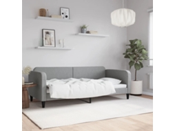 Vidaxl Sofá-cama 90x200 Cm Tecido Cinzento-claro