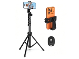 Tripode Para Cell Phone E Câmera, Tripode De Phone Com Controle Remoto E Suporte De Phone Ohpa-910 Preto1.6m