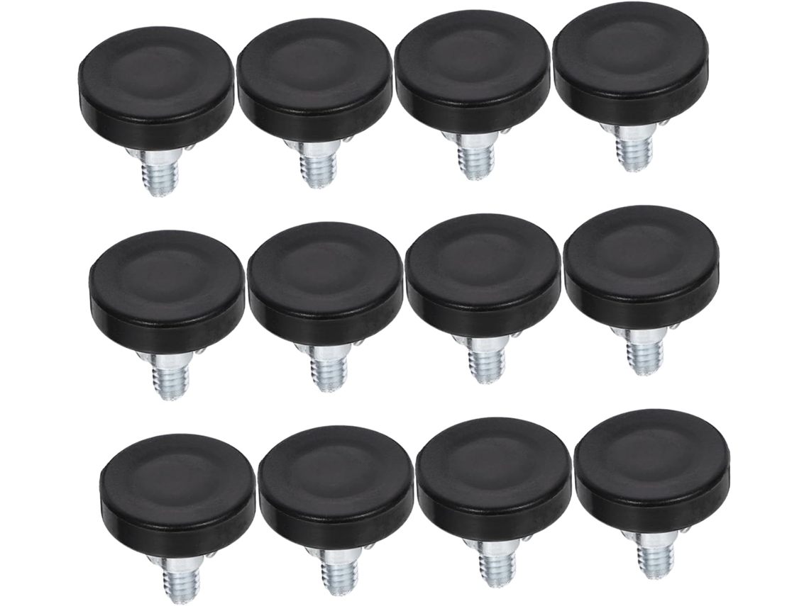 Conjunto De 12 Pés Niveladores Ajustáveis Para Móveis Com Base Pernas Mesa Pesadas, Com Extensores De Altura Por