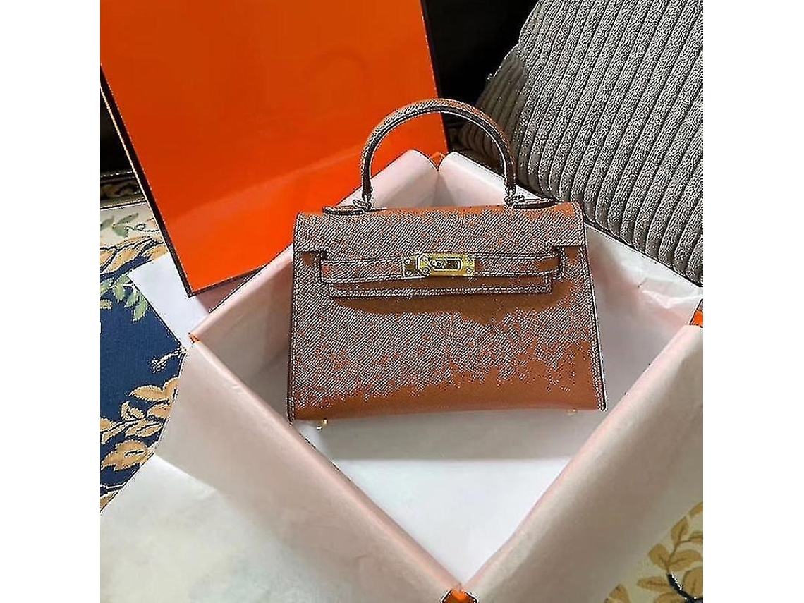 Bolsa de Couro para Mulher Mini Kelly, Segunda Geração, com Trava e Alça | S/MARCA
