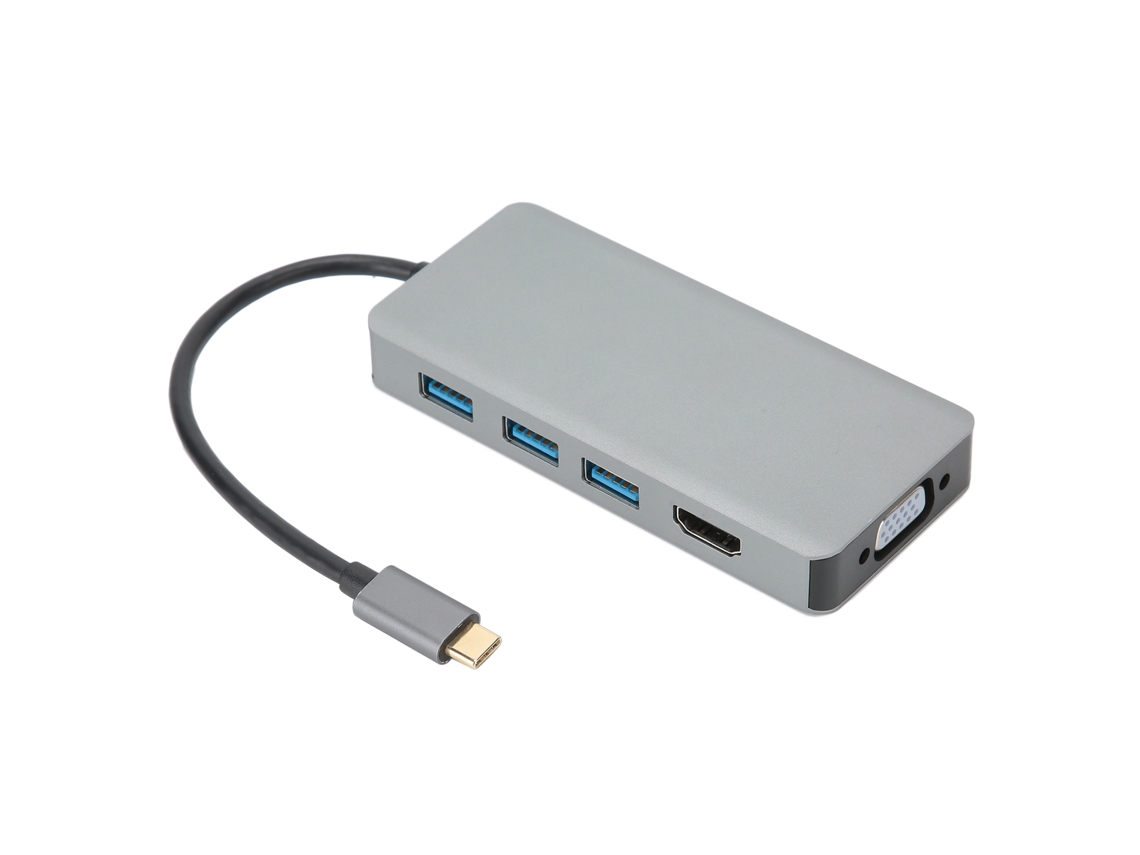 Docking Station (expansão De Multi-interface Type-c Para Hdmi Vga)