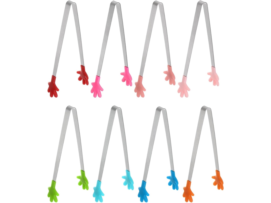 Pinça De Cozinha Pequena Quarkzman, 14, 4cm, Em Aço Inoxidável, Com Formato Ergonômico E Pontas De Silicone Ideal Para