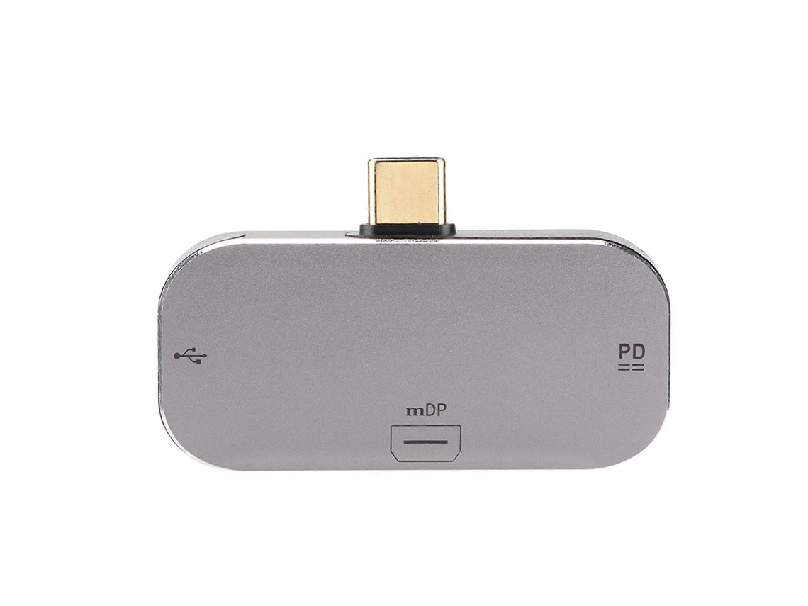 Docking Station 3 Em 1 Tipo C Macho Para Mini Dp Usb A Tipo C Fêmea Usb C Dock Para Windows Para Android Para Os X Yemma Brilvibera