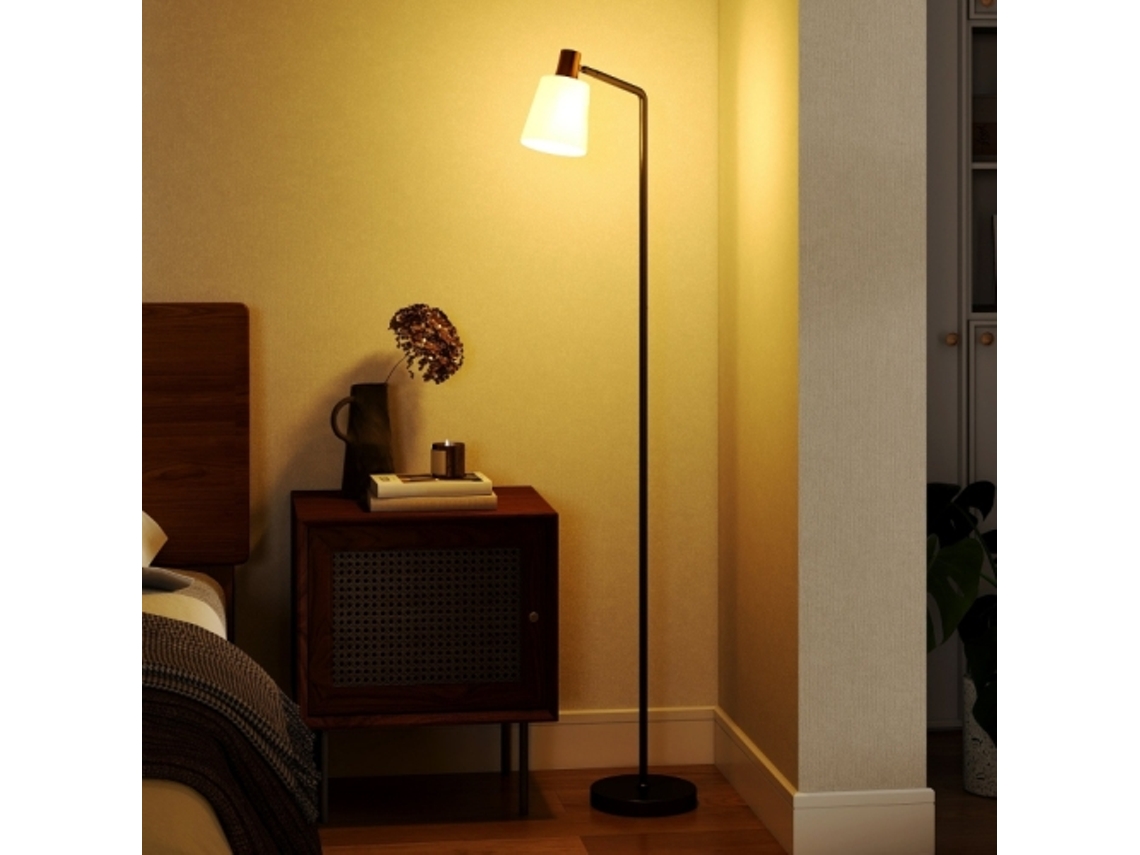 Luminária De Pé Led Para Sala Com Cabeça Giratória 350°, 3 Temperaturas De Cor 3000k/4000k/6500k, Preto