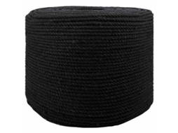 Vidaxl Corda De Algodão 8 Mm 100 M Preto 100% Algodão