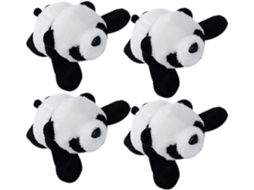 Conjunto De 4 Ímãs Geladeira Pelúcia Em Formato Panda, Decorativos E Adoráveis