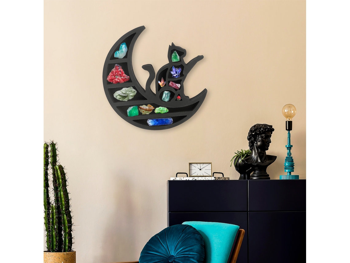 Árvore De Gato De Cristal Da Lua (de Madeira, Com Acessórios De Cristal) Eoocoo