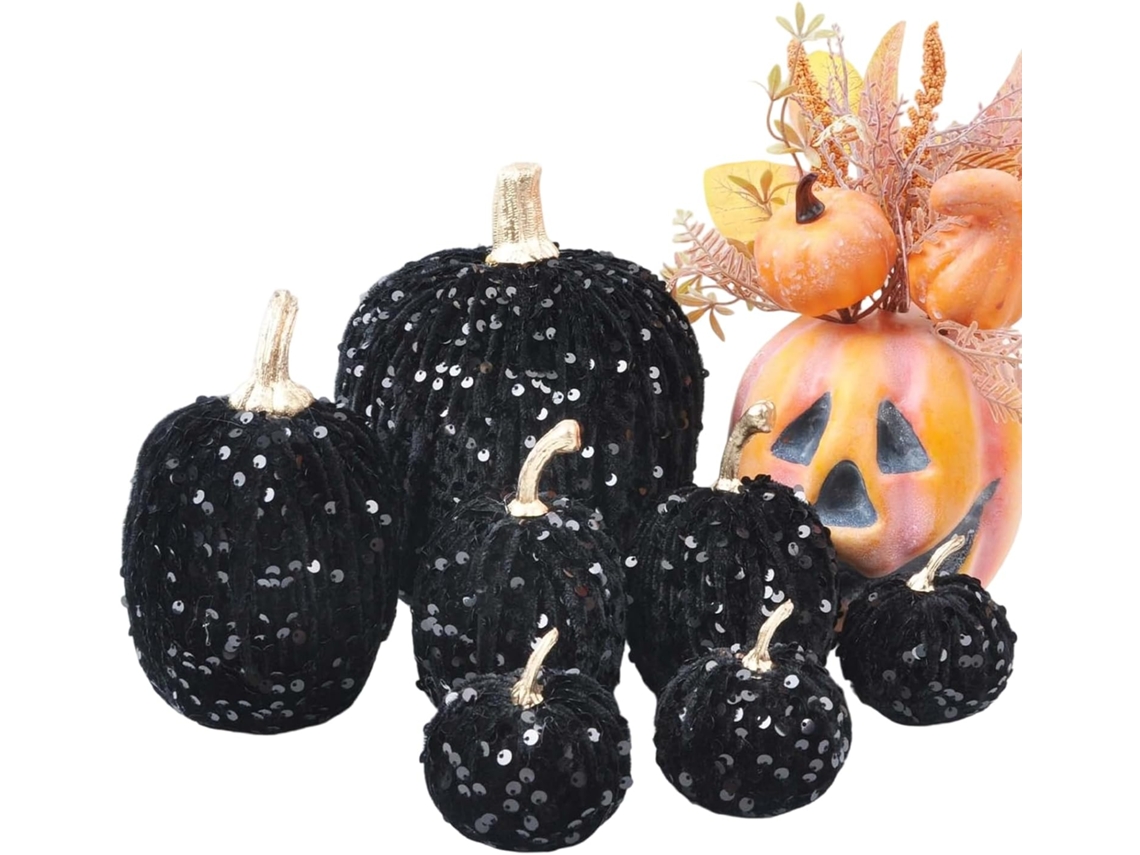 Decoração De Outono Abóboras De Outono Decoração De Halloween Conjunto De 7 Peças Decorativas Gokoco