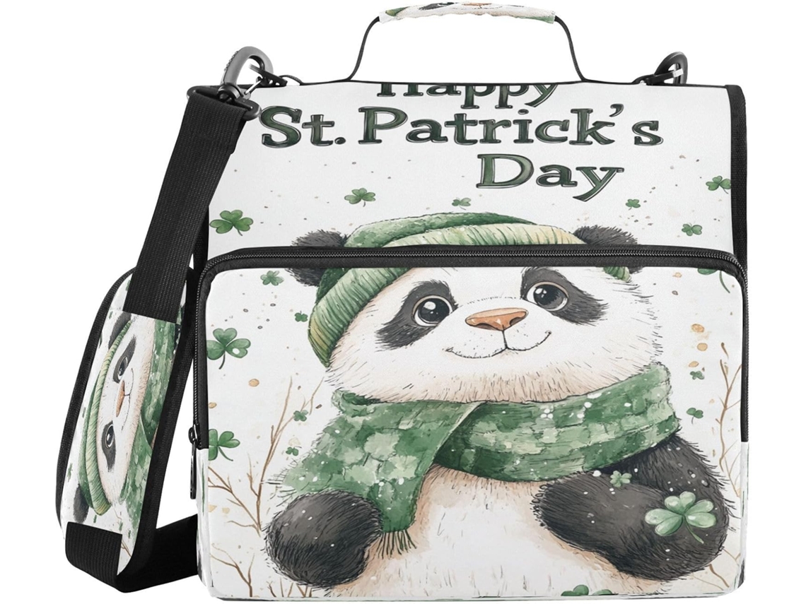 Pasta Escolar Panda St Com Zíper, 3 Compartimentos, Alça E De Ombro Removível Inclui Pasta Com Bolso Zíper O Ensino