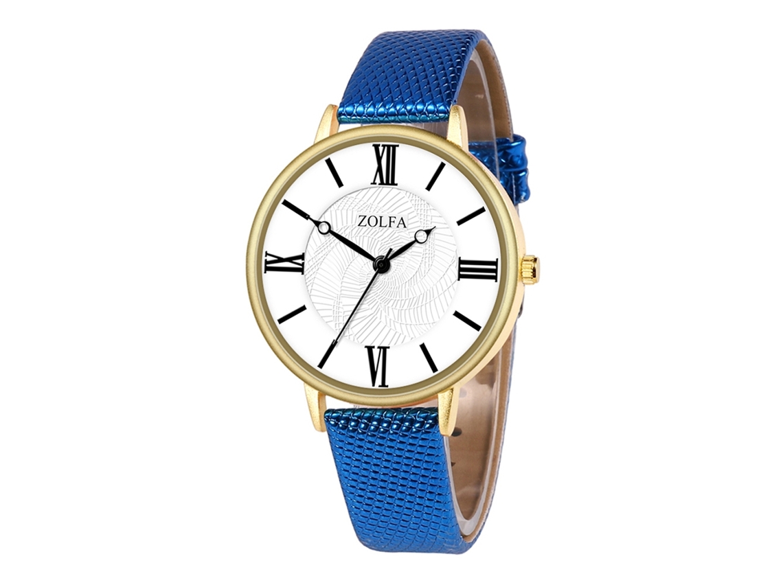 Reloj De Cuarzo Clásico Elegante Estilo Business Unisex Para Parejas (azul)