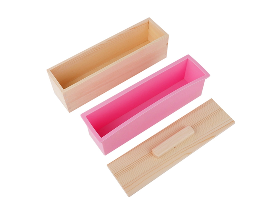Molde De Silicona Retangular De 900ml Com Tampa Para Sabão, Bolo, Chocolate E Confecção Diy