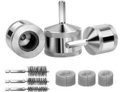 Kit Profissional Para Limpeza De Tubos Cobre, Escova Furadeira, Liga