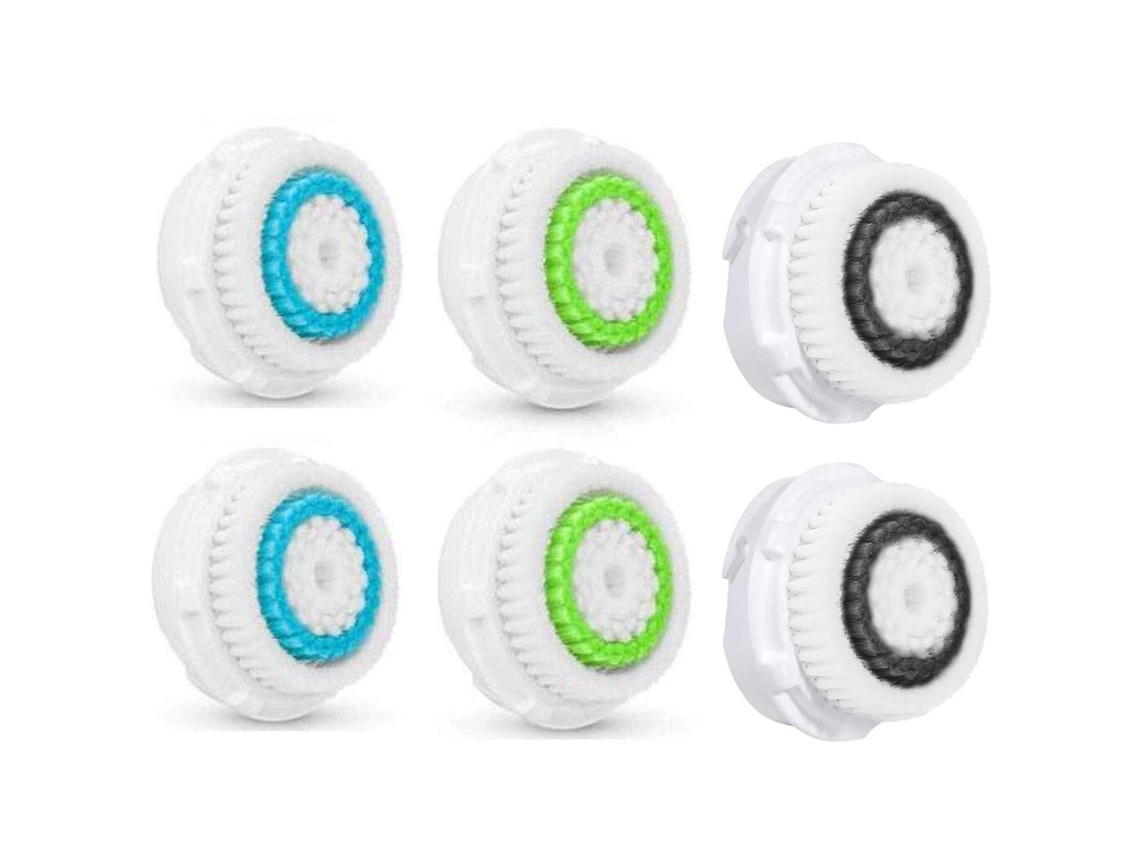 Cuidados Com A Pele Personalizáveis, 6 Escovas De Cerdas Arredondadas Patenteadas, Compatíveis Com Clarisonic, Limpeza Profunda Dos Poros, Seguras E S