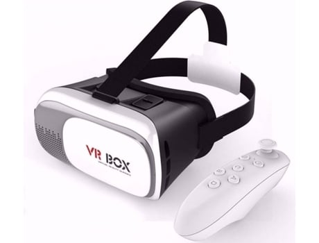 Óculos de Realidade Virtual 3D + Comando em Branco