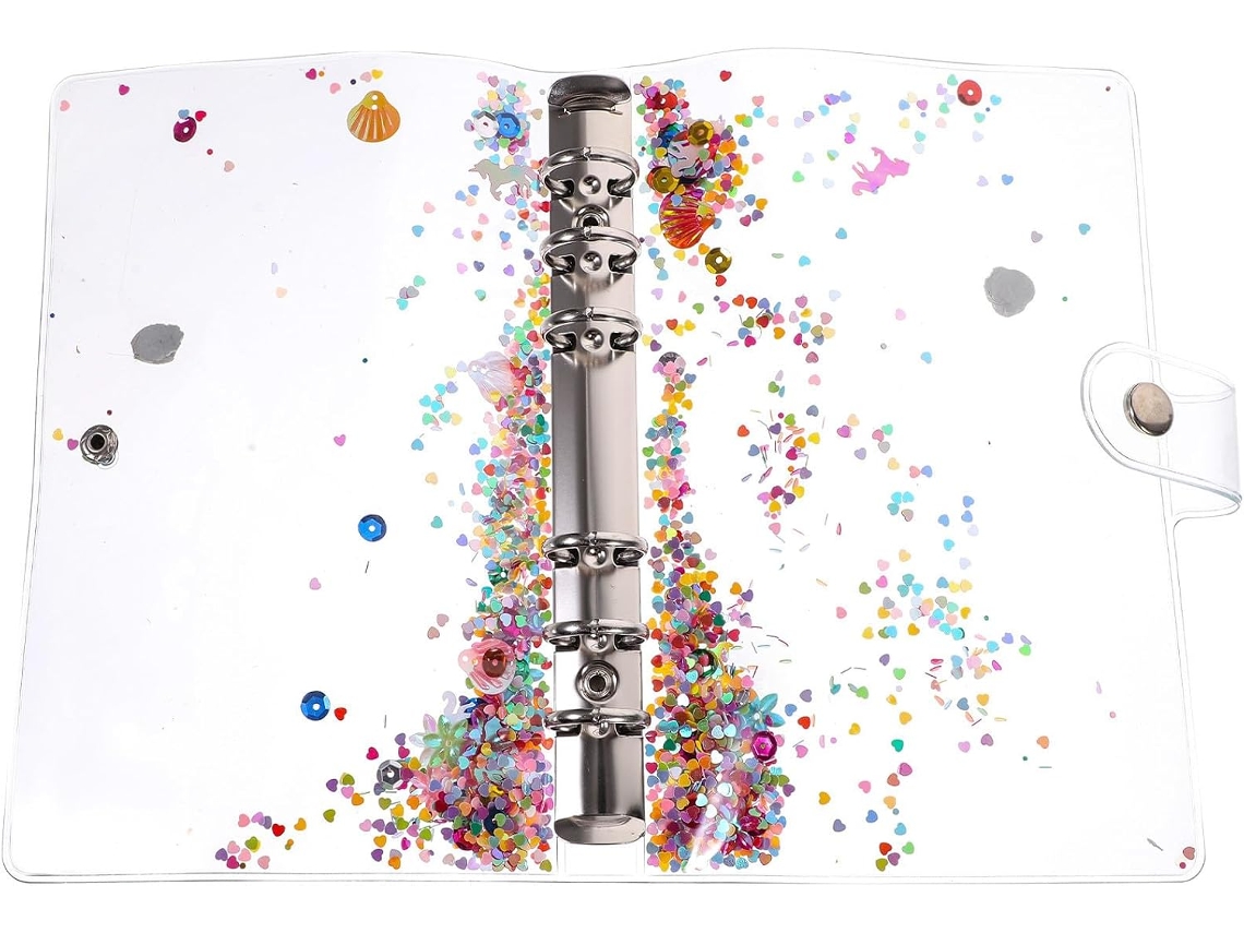 Pasta De Ficheiro Flexível De Plástico Com Glitter, Capa Protetora Leve