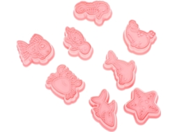 Conjunto De 8 Moldes De Silicone Flexíveis E Fáceis De Limpar Em Formato De Animais 3d Para Biscoitos.