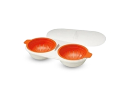 Cozedor De Ovos Duplo Portátil Para Micro, Ondas, Utensílio De Cozinha